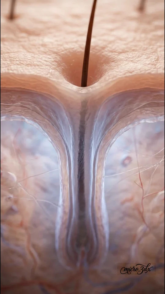 Frame from Demodex mites
