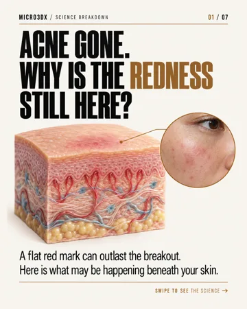 Acne redness, explained — actual first slide