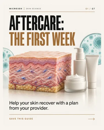 Microneedling: aftercare — actual first slide