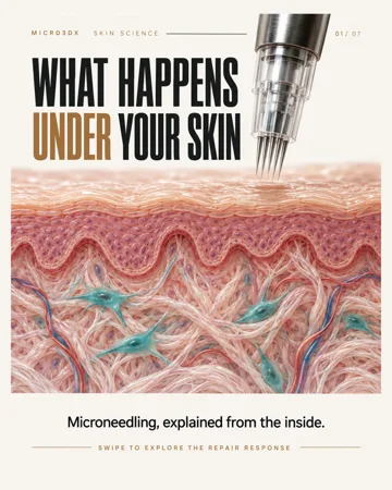 Microneedling: beneath your skin — actual first slide
