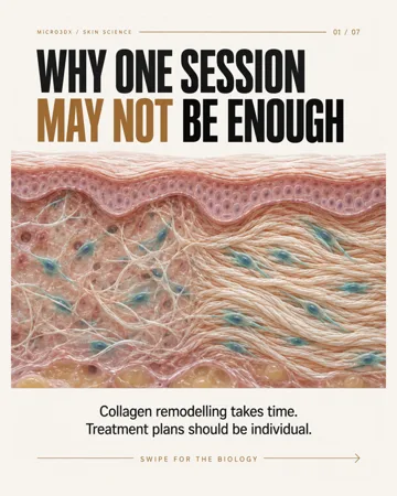 Microneedling: why multiple sessions? — actual first slide