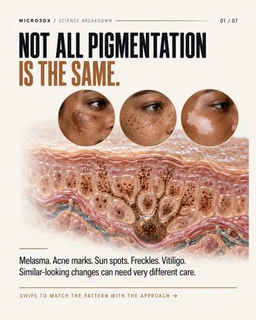 Skin pigmentation: types and treatment — actual first slide