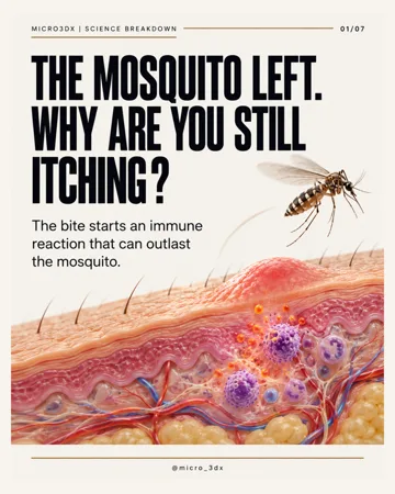 Why mosquito bites itch — actual first slide
